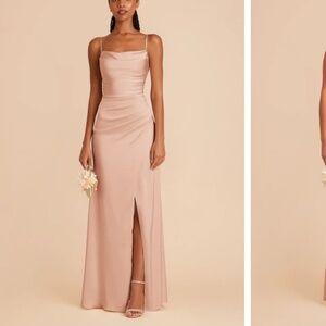 Birdy Grey Lydia Dress Matte Satin Rose Gold